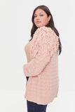 Blush Plus Size Fringe Cardigan Sweater 2