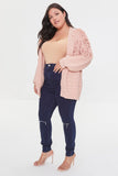 Blush Plus Size Fringe Cardigan Sweater 