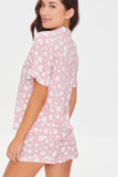 Pinkwhite Heart Shirt & Shorts Pajama Set 3