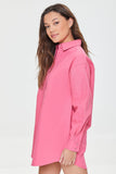 Pink Mini Twill Shirt Dress 2