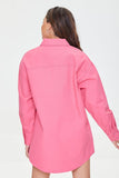 Pink Mini Twill Shirt Dress 3