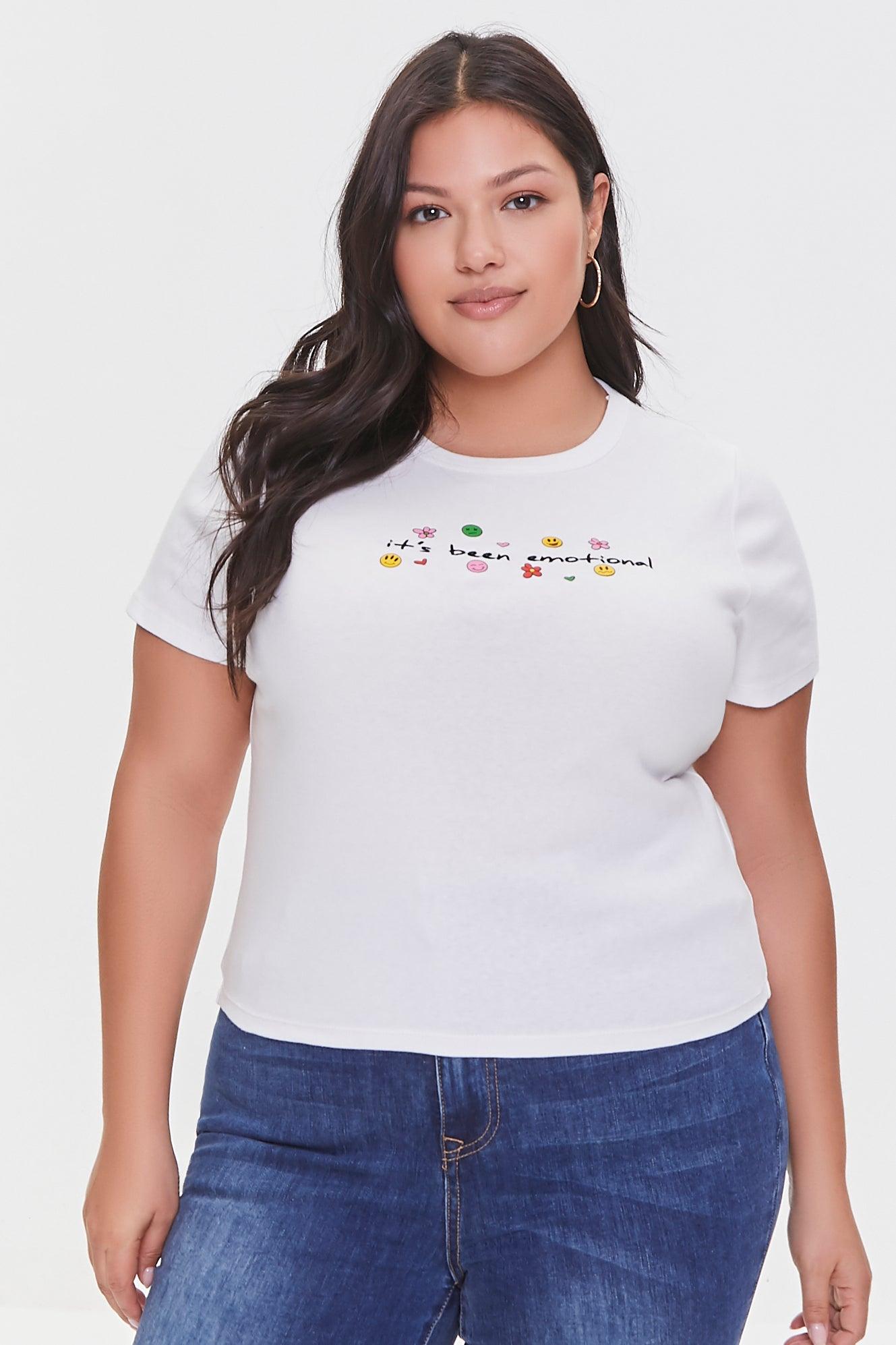 Whitemulti Plus Size Its Been Emotional Tee 1