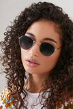 Gold/Black Round Tinted Sunglasses 1