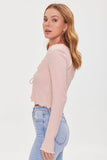 Seashellpink Tie-Front Ribbed Top 1