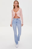 Seashellpink Tie-Front Ribbed Top 3
