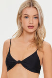 Black Knotted Triangle Bikini Top 