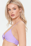 Lavender Knotted Triangle Bikini Top 1