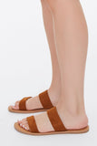 Tan Faux Suede Strapped Sandals 2