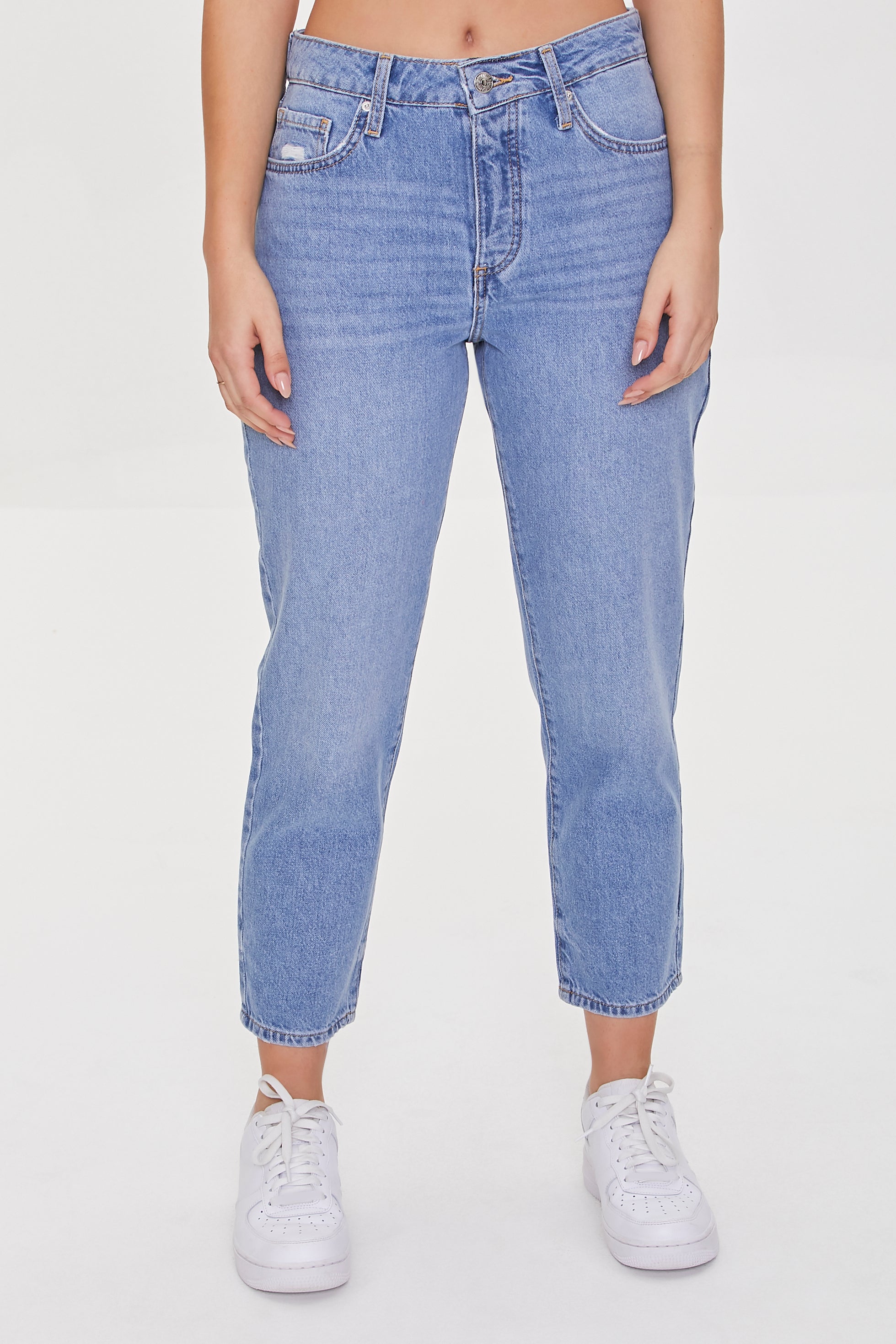 Mediumdenim High-Rise Mom Petite Jeans 1