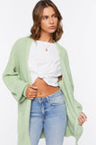 Sage Open-Front Cardigan Sweater 1