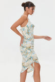 Bluemulti Abstract Print Midi Dress 1