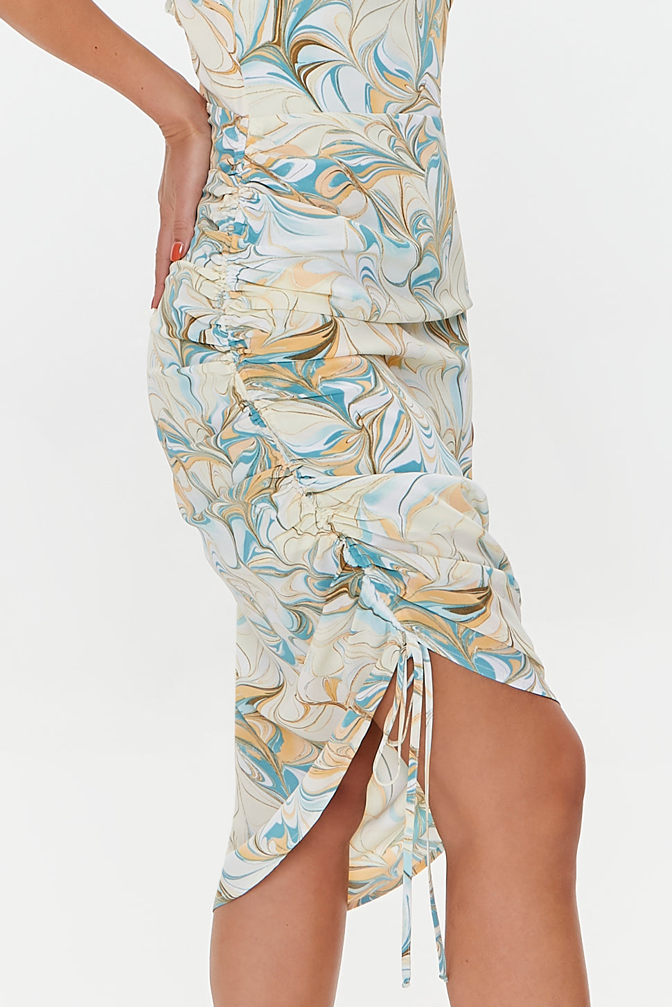 Bluemulti Abstract Print Midi Dress 4