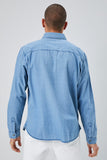 Mediumdenim Chambray Button-Front Shirt 4