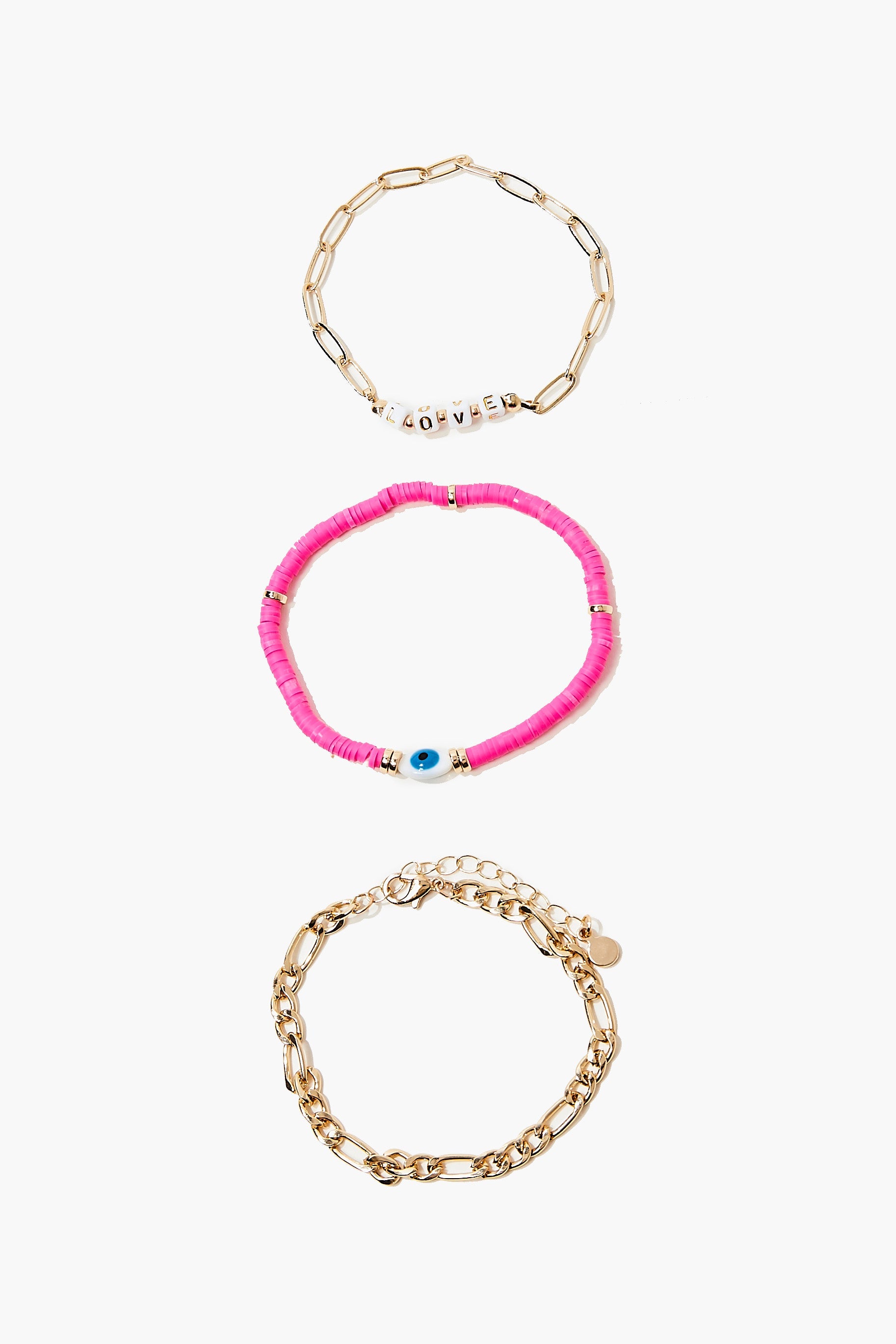 Goldpink Love Chain Bracelet Set 