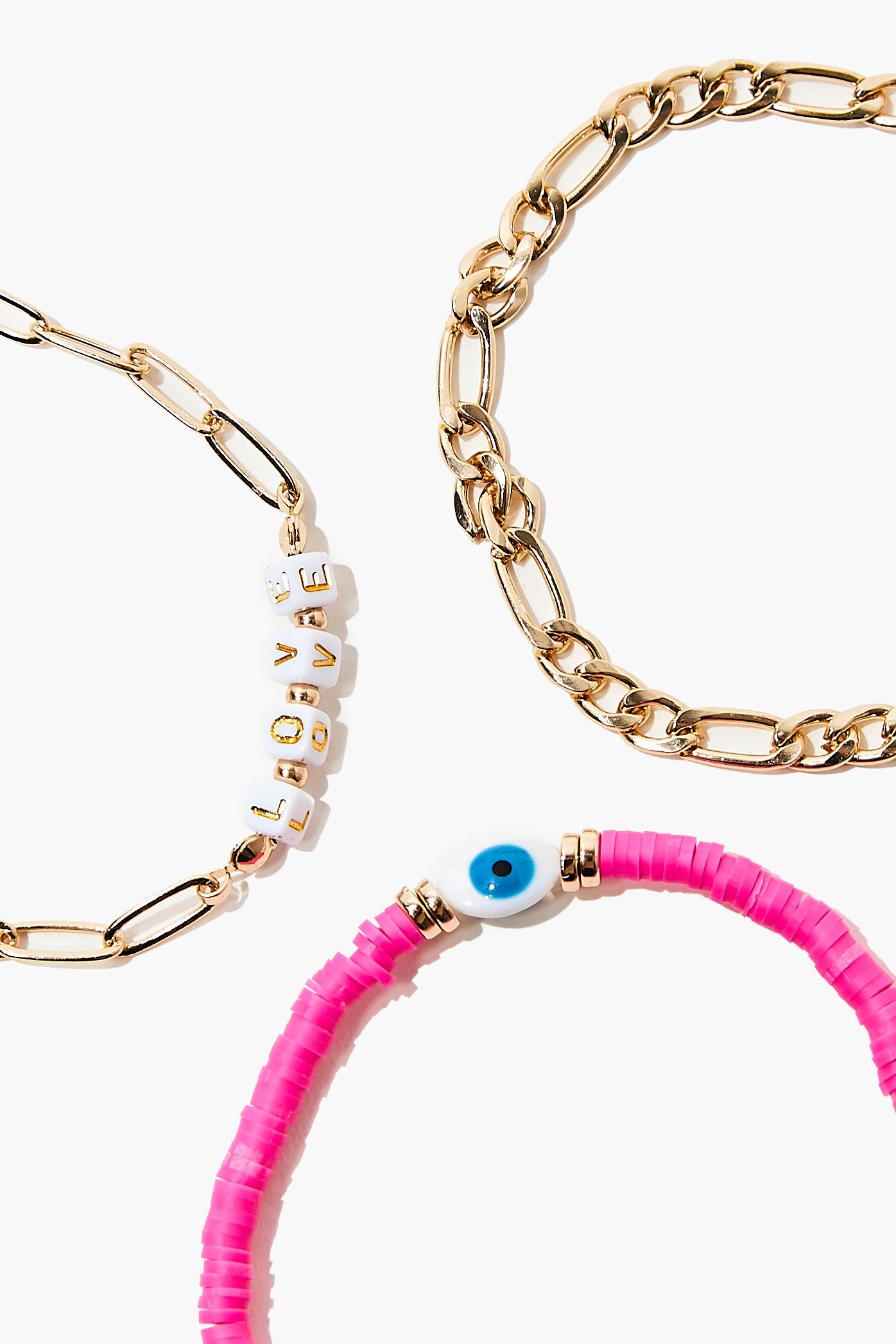 Goldpink Love Chain Bracelet Set 2