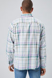 Whitemulti Plaid Linen-Blend Shirt 2