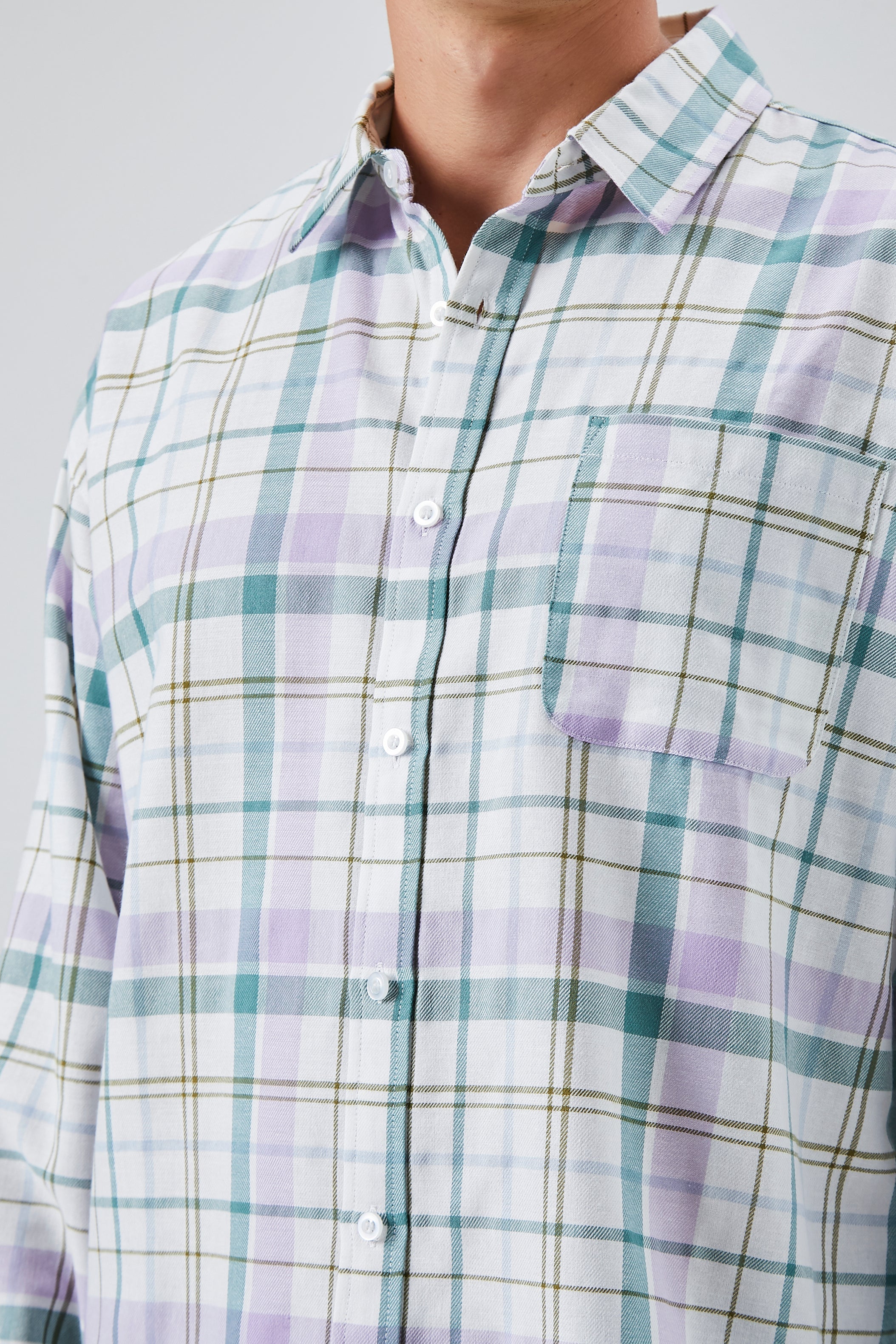 Whitemulti Plaid Linen-Blend Shirt 4