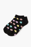 Blackmulti Floral Print Ankle Socks 1