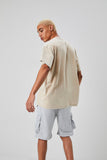 Taupe Mineral Wash Crew Neck Tee 3