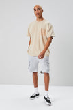 Taupe Mineral Wash Crew Neck Tee 4