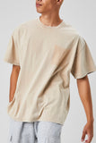 Taupe Mineral Wash Crew Neck Tee 