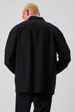 Black Seersucker Striped Shirt 4
