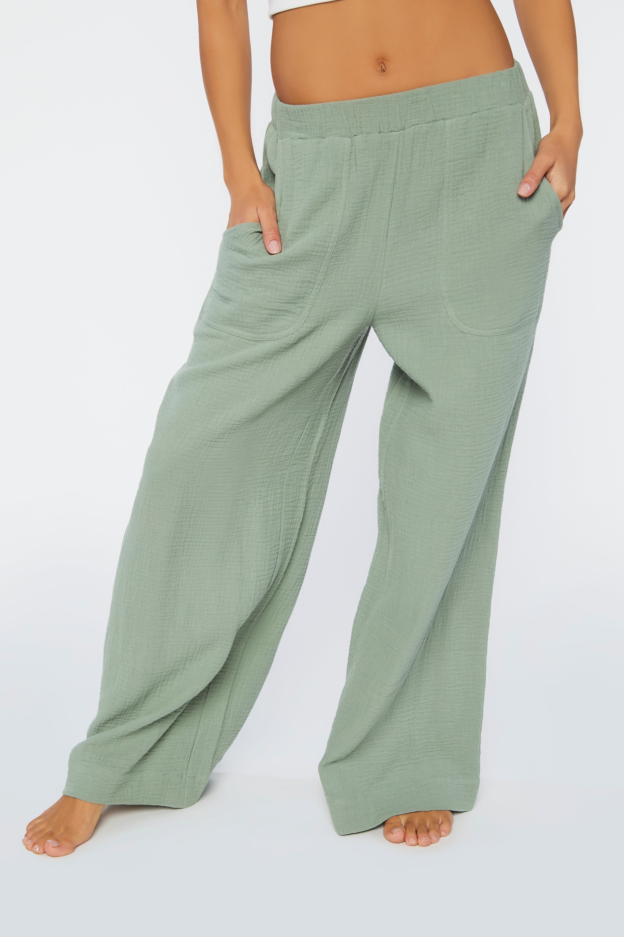 Olivine Gauze Pajama Pants 1