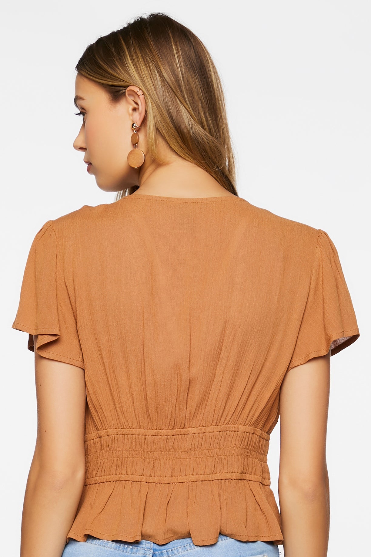 Maple Plunging Butterfly Sleeve Crop Top 4