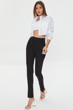 Black Split Slim-Fit Pants 1