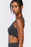 Charcoal Active Seamless Ribbed Crop Top 2