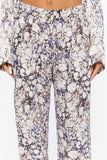 Creammulti Abstract Marble Print Trouser Pants 5