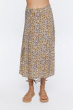 Taupe/multi Floral Print Midi Skirt 4
