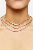 Clearsilver  Rhinestone Necklace Set 