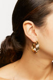 Gold Spiral Hoop Earrings 