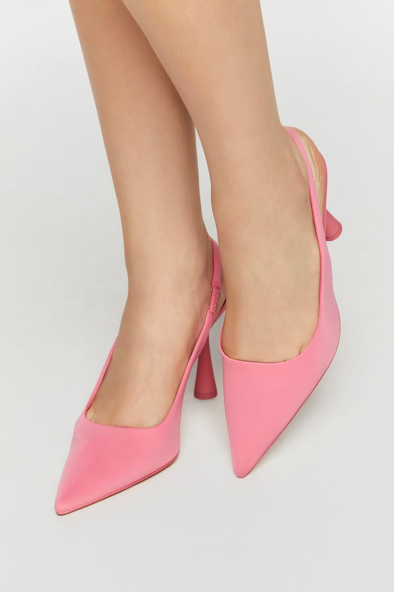Pink Pointed Slingback Stiletto Heels 3