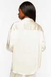 Vanilla Satin Oversized Long-Sleeve Shirt 2