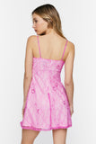 Pink Lace Cami Mini Dress 2
