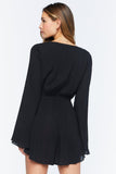 Black Gauze Bell-Sleeve Mini Dress 2