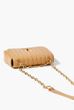 Tan Faux Leather Quilted Chain Crossbody Bag 3
