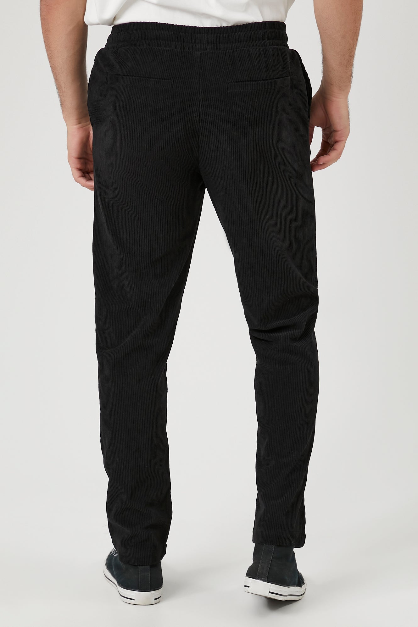 Black Corduroy Drawstring Pants 3