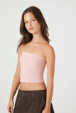 Nude Pink Ribbed Knit Tube Top 1