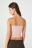Nude Pink Ribbed Knit Tube Top 2