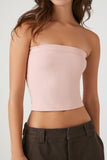 Nude Pink Ribbed Knit Tube Top 4