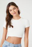 White Chain-Back Cropped Tee 1
