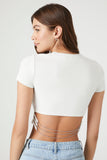 White Chain-Back Cropped Tee 3