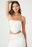 Vanilla Ruched Bustier Tube Top