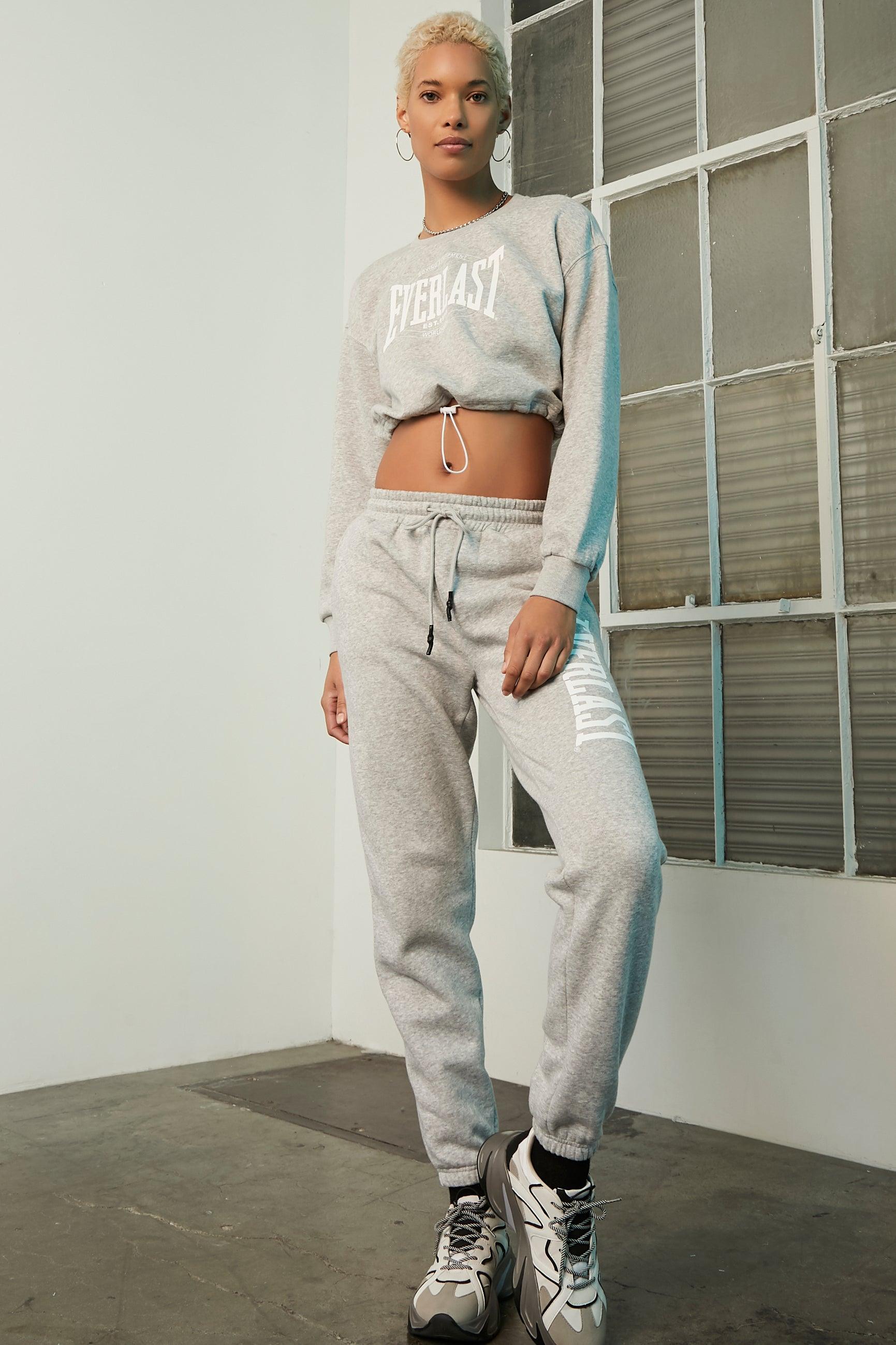 Active Everlast Graphic Joggers - XS / HEATHER GREY/WHITE