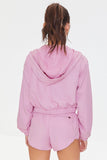 Pink Active Hooded Windbreaker Jacket   1