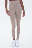 Taupe Active Seamless Ribbed High-Rise Leggings  2