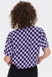 Lavendernavy Checkered Print Shirt  2
